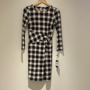 Plaid long sleeve dress